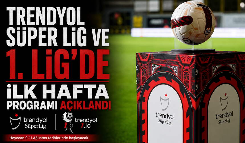 Trendyol Süper Lig ve 1. Lig'de ilk hafta programı açıklandı
