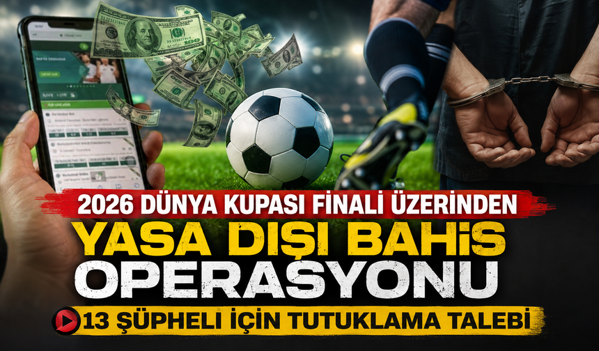 2026 Dünya Kupası finali üzerinden yasa dışı bahis operasyonu: 13 şüpheli için tutuklama talebi