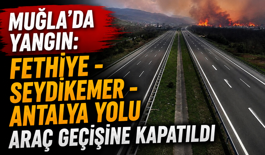 Muğla'da yangın: Fethiye - Seydikemer - Antalya yolu araç geçişine kapatıldı