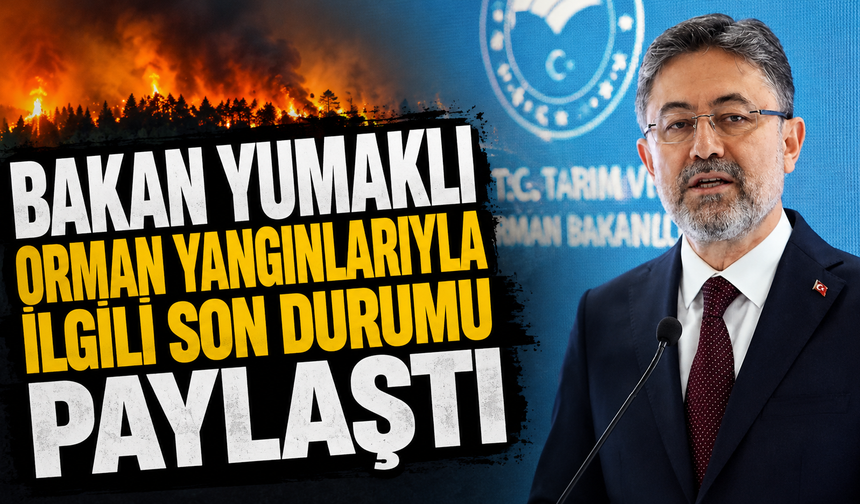 Bakan Yumaklı orman yangınlarıyla ilgili son durumu paylaştı