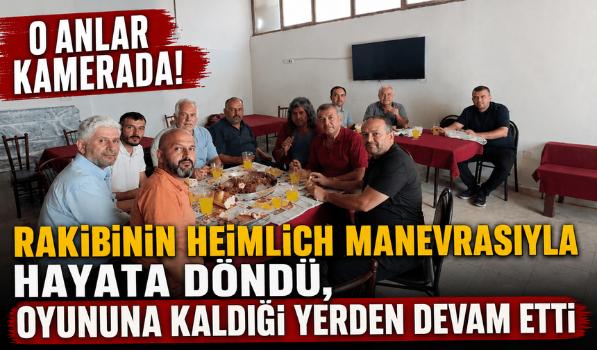 O anlar kamerada! Rakibinin Heimlich manevrasıyla hayata döndü, oyununa kaldığı yerden devam etti