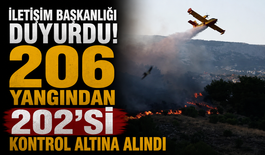 İletişim Başkanlığı duyurdu! 206 yangından 202'si kontrol altına alındı