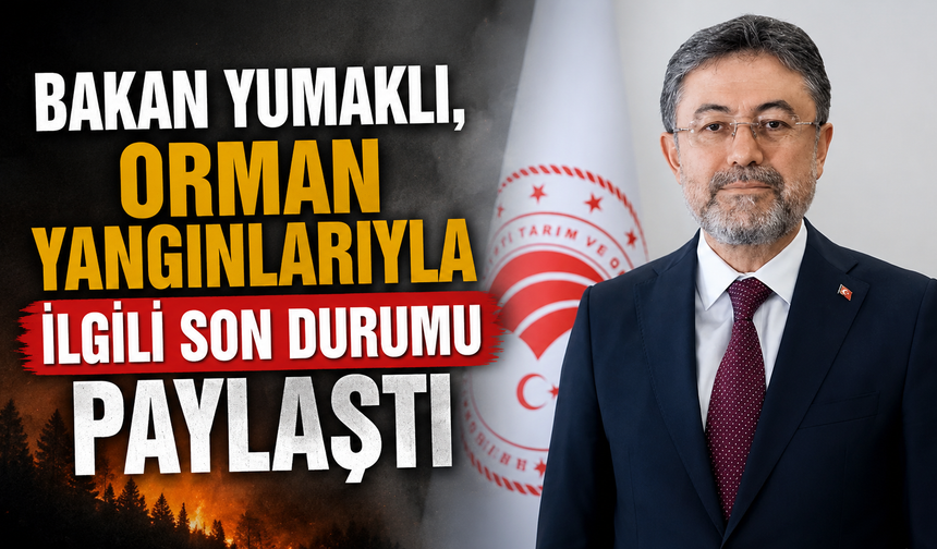 Bakan Yumaklı, orman yangınlarıyla ilgili son durumu paylaştı