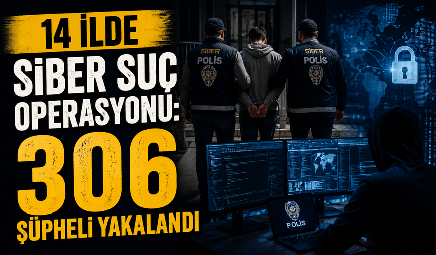 14 ilde siber suç operasyonu: 306 şüpheli yakalandı