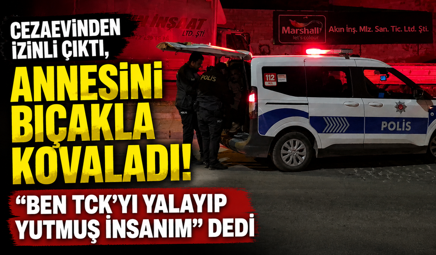 Cezaevinden izinli çıktı, annesini bıçakla kovaladı! "Ben TCK'yı yalayıp yutmuş insanım" dedi