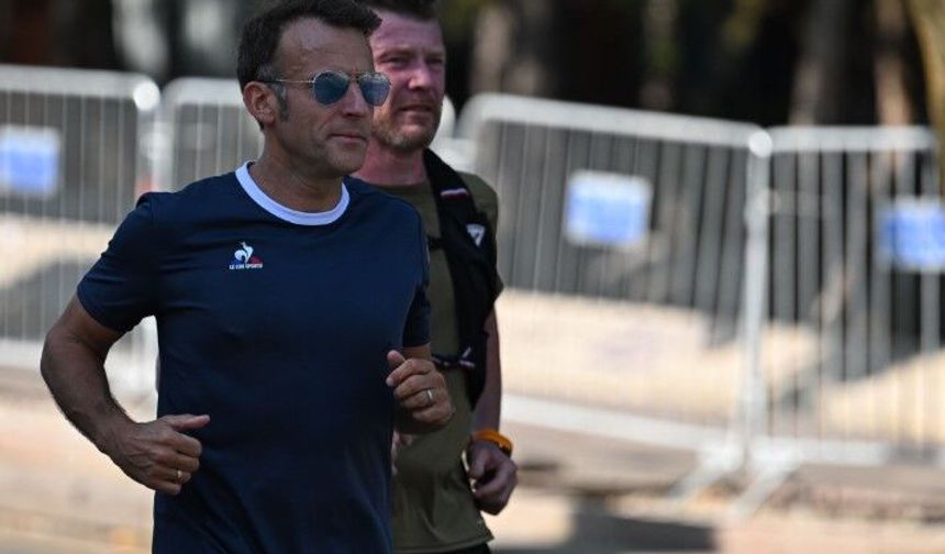 Fransa Cumhurbaşkanı Macron Ankara'da koşu yaptı