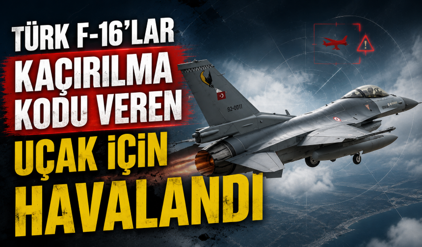 Türk F-16’lar kaçırılma kodu veren uçak için havalandı