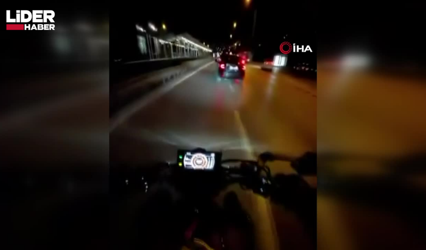 Bursa'da yürekleri ağza getiren kaza kamerada! Motosikletli metrelerce savruldu