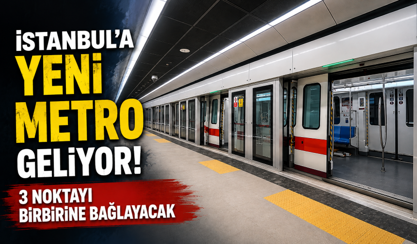 İstanbul'a yeni metro geliyor! 3 noktayı birbirine bağlayacak