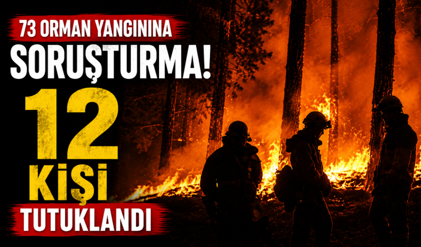 73 orman yangınına soruşturma! 12 kişi tutuklandı