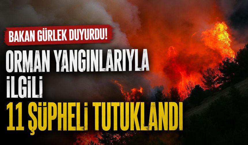 Bakan Gürlek duyurdu! Orman yangınlarıyla ilgili 11 şüpheli tutuklandı