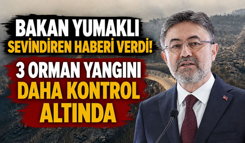 Bakan Yumaklı sevindiren haberi verdi! 3 orman yangını daha kontrol altında