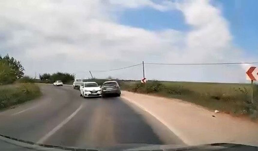 Viraja hızlı girdi, faciadan kıl payı dönüldü