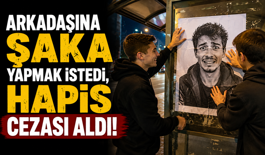 Arkadaşına şaka yapmak istedi, hapis cezası aldı!