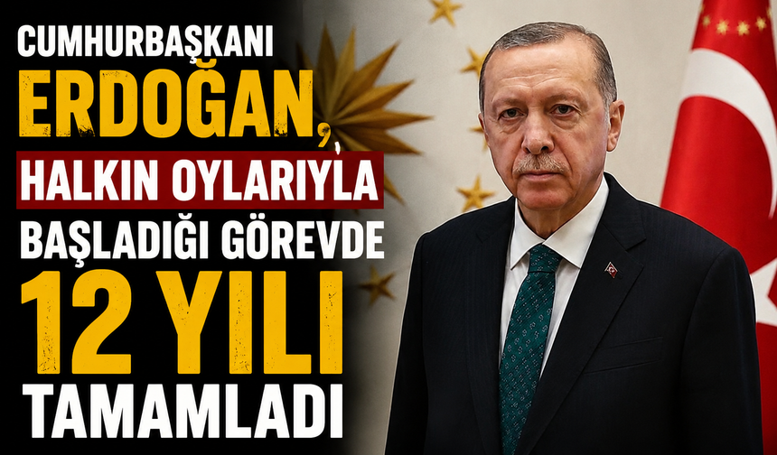 Cumhurbaşkanı Erdoğan, halkın oylarıyla başladığı görevde 12 yılı tamamladı