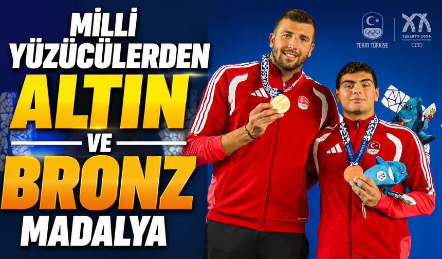 Milli yüzücülerden altın ve bronz madalya