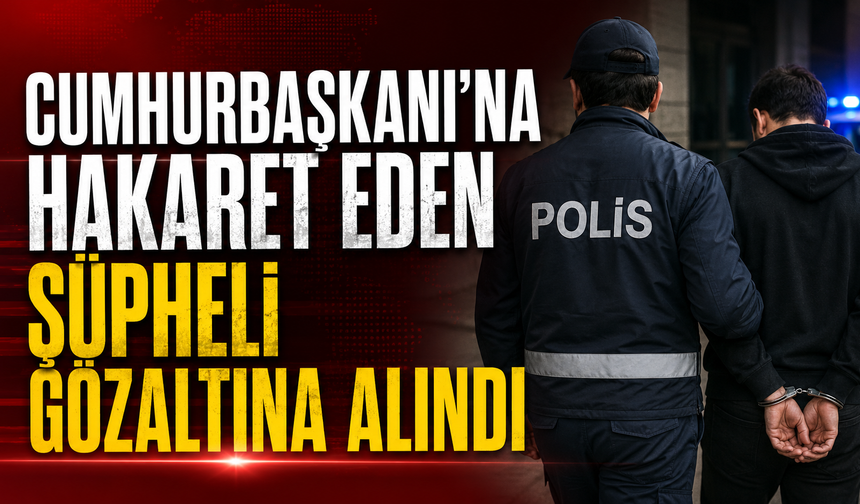 Cumhurbaşkanı'na hakaret eden şüpheli gözaltına alındı