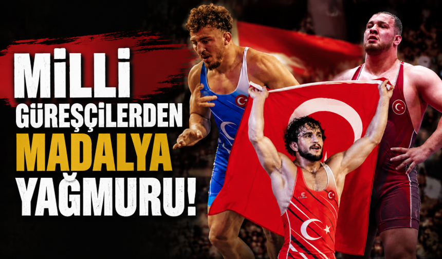 Milli güreşçilerden madalya yağmuru!