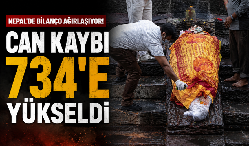 Nepal'de bilanço ağırlaşıyor! Can kaybı 734'e yükseldi