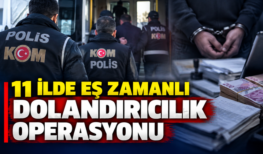 11 ilde eş zamanlı dolandırıcılık operasyonu