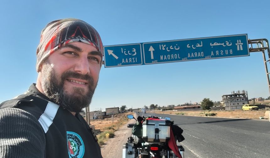 Samsun'dan motosikletle Mekke'ye gitti: 22 günde yaklaşık 7 bin kilometre yol kat etti