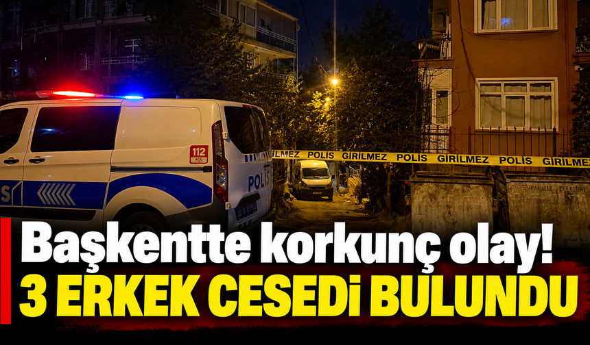 Başkentte korkunç olay! 3 erkek cesedi bulundu