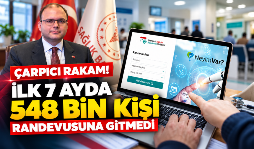 Çarpıcı rakam! İlk 7 ayda 548 bin kişi randevusuna gitmedi