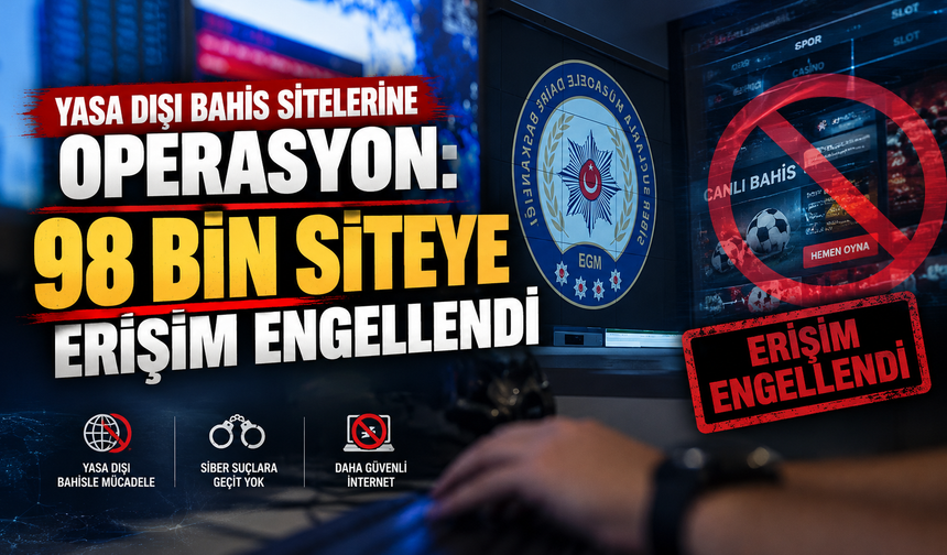 Yasa dışı bahis sitelerine operasyon: 98 bin siteye erişim engellendi