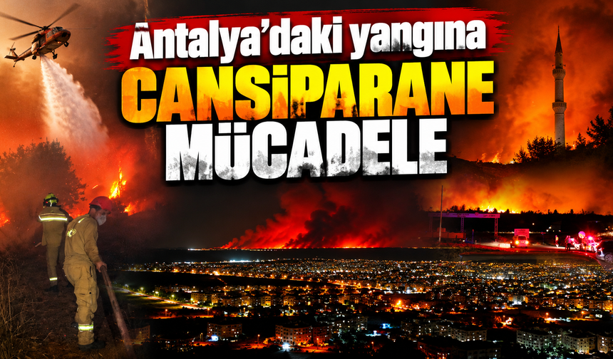 Antalya'daki yangına cansiparane mücadele
