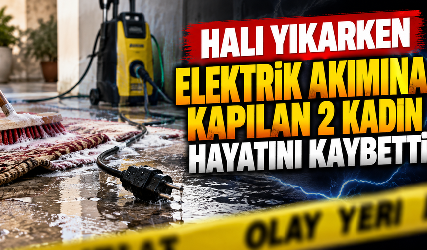 Gaziantep'te feci olay! Halı yıkarken elektrik akımına kapılan 2 kadın hayatını kaybetti