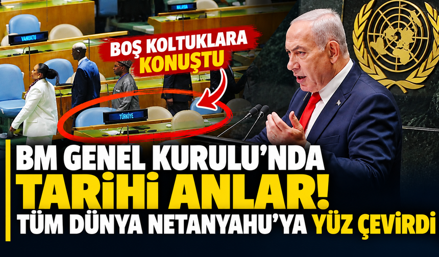 BM Genel Kurulu'nda tarihi anlar! Tüm dünya Netanyahu'ya yüz çevirdi