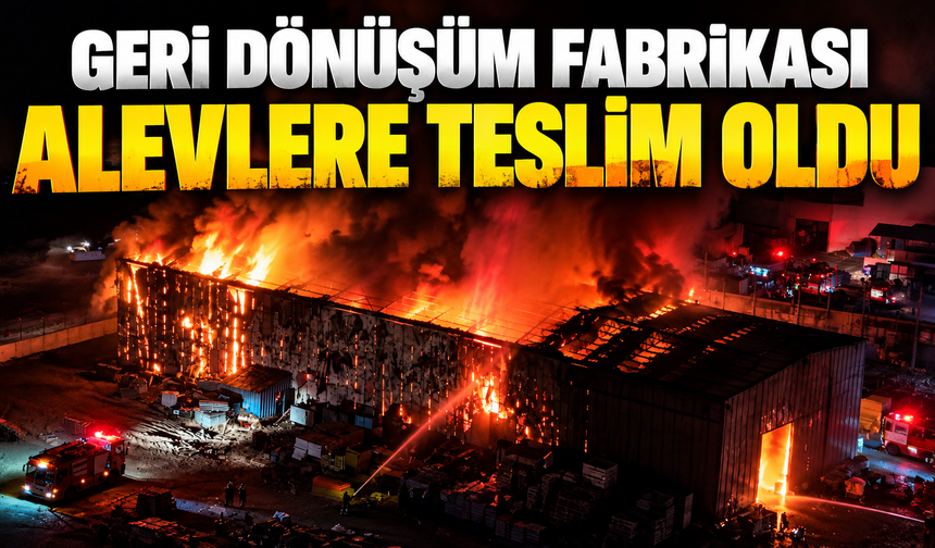 Geri dönüşüm fabrikası alevlere teslim oldu