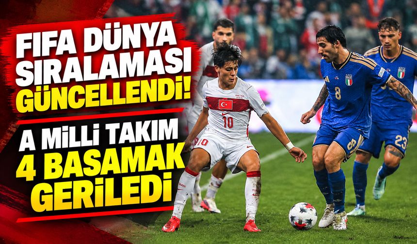 FIFA dünya sıralaması güncellendi! A Milli Takım 4 basamak geriledi