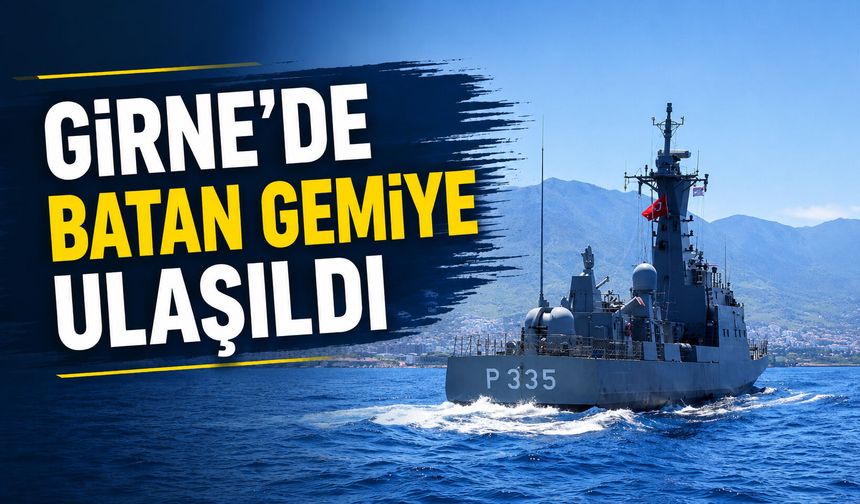 Girne’de batan gemiye ulaşıldı