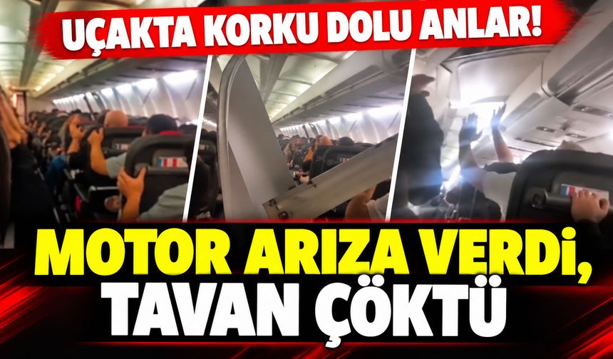 İran’dan kalkan uçakta korku dolu anlar! Motor arıza verdi, tavan çöktü