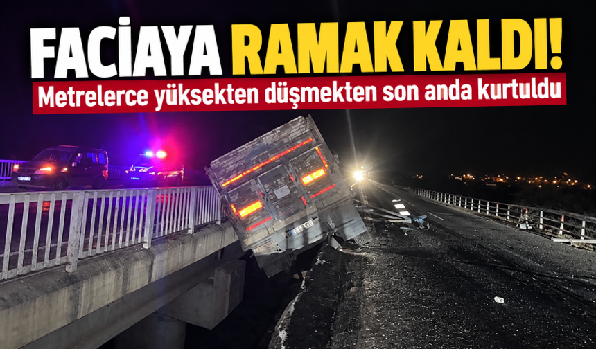 Faciaya ramak kaldı! Metrelerce yüksekten düşmekten son anda kurtuldu