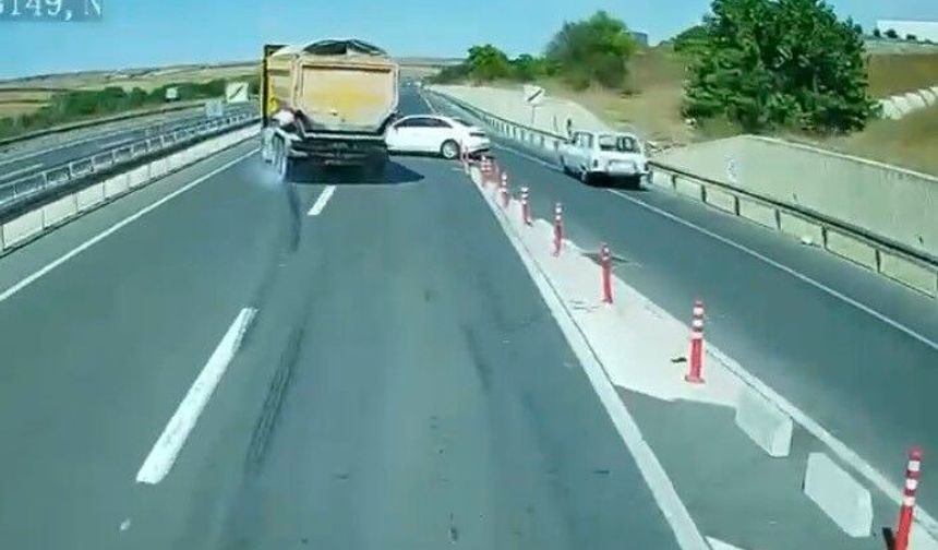 Tır şoförünün dikkati faciayı önledi!