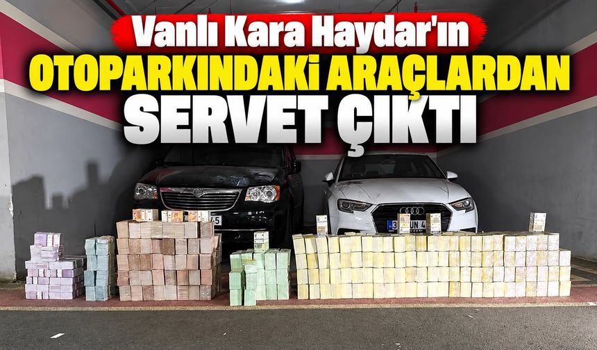 Vanlı Kara Haydar'ın otoparkındaki araçlardan servet çıktı