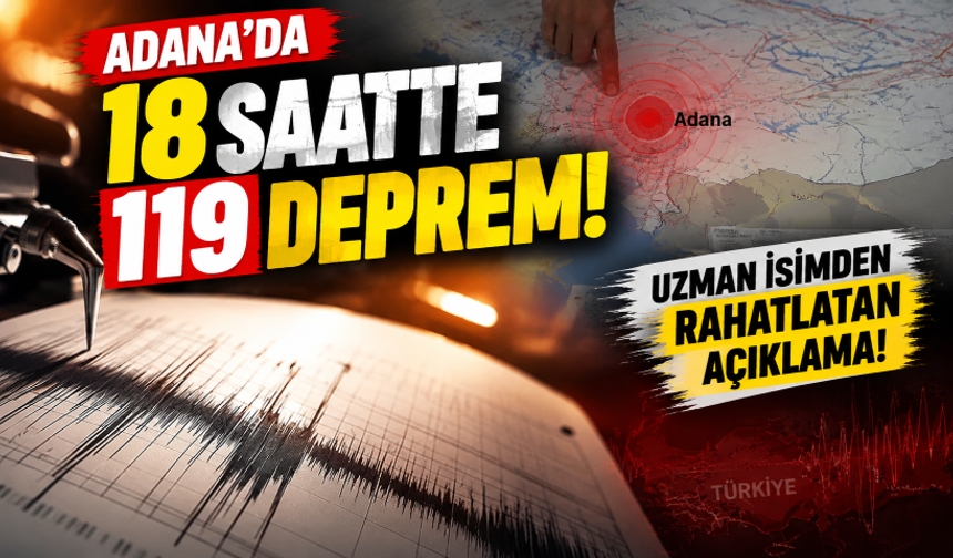 Adana’da 18 saatte 119 deprem! Uzman isimden rahatlatan açıklama