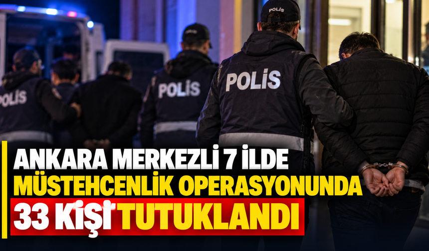 Ankara merkezli 7 ilde müstehcenlik operasyonunda 33 kişi tutuklandı