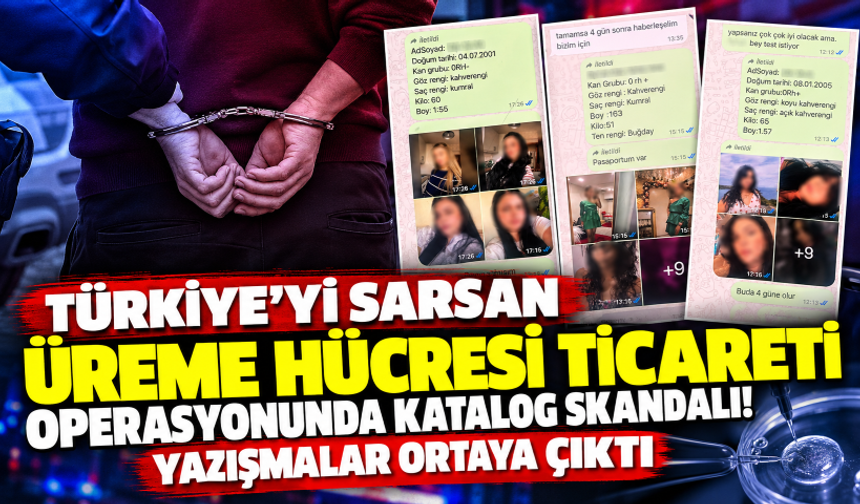 Türkiye'yi sarsan üreme hücresi ticareti operasyonunda katalog skandalı! Yazışmalar ortaya çıktı