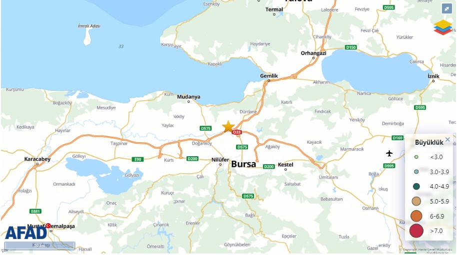 Bursa Osmangazi'de Deprem