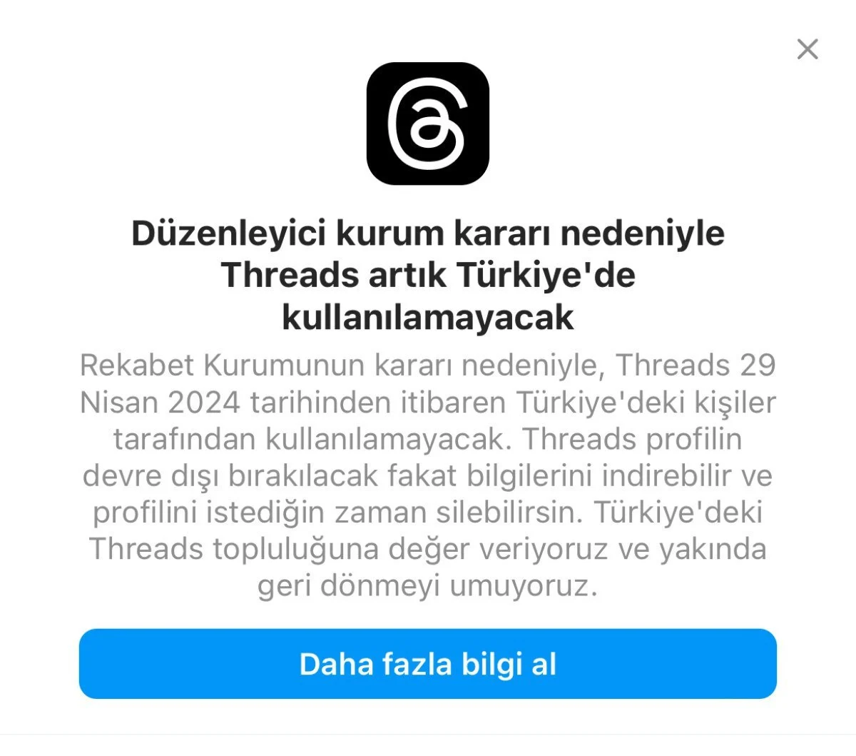 Threads, Türkiye'de Resmen Erişime Kapatıldı
