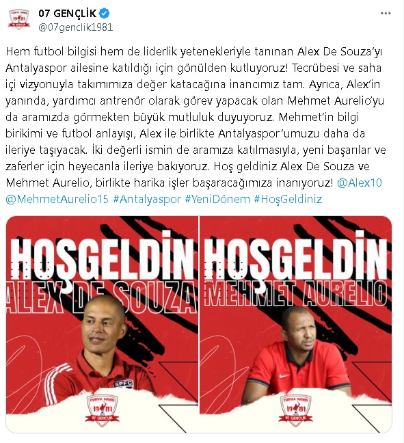 Antalyaspor’da ‘Alex’ Sesleri1