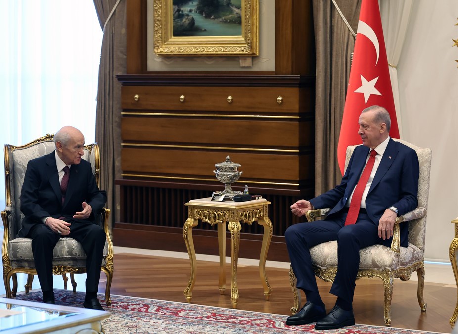 Cumhurbaşkanı Erdoğan, Mhp Genel Başkanı Bahçeli'yi Kabul Etti