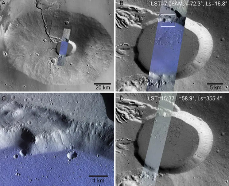 Mars'ta 60 Olimpik Yüzme Havuzu Büyüklüğünde Donmuş Su Keşfedildi