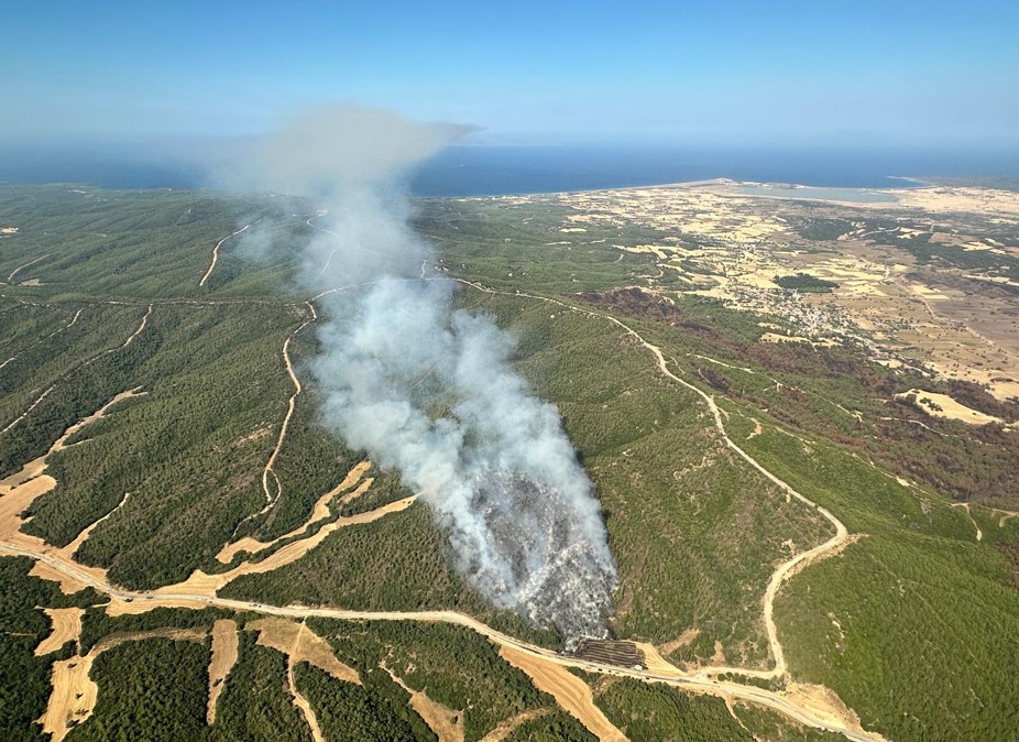 Çanakkale’nin Eceabat Ilçesinde Orman Yangını