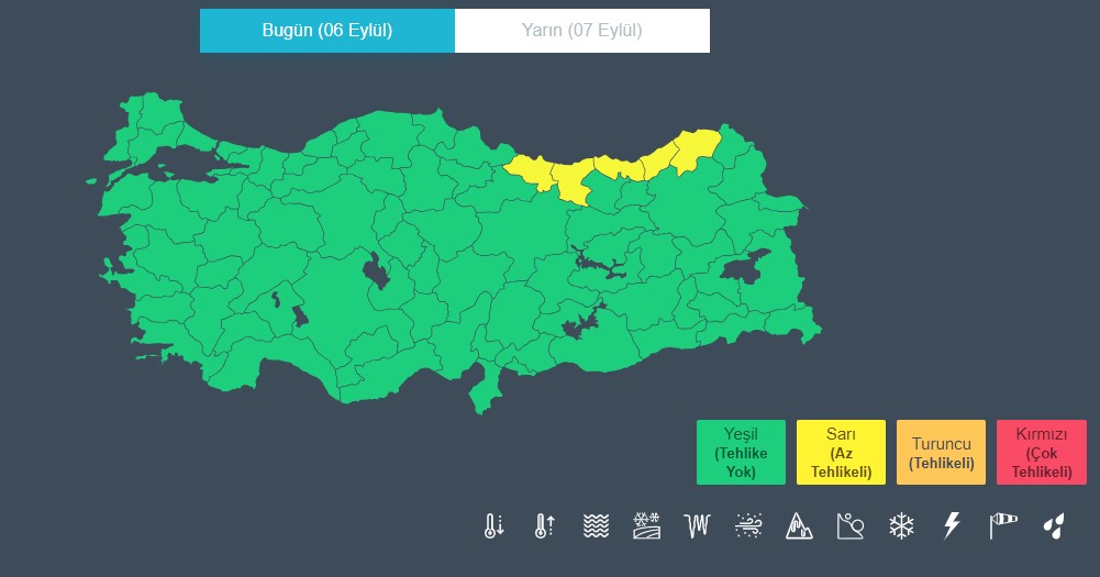 5 Il Için ‘Sarı’ Uyarı