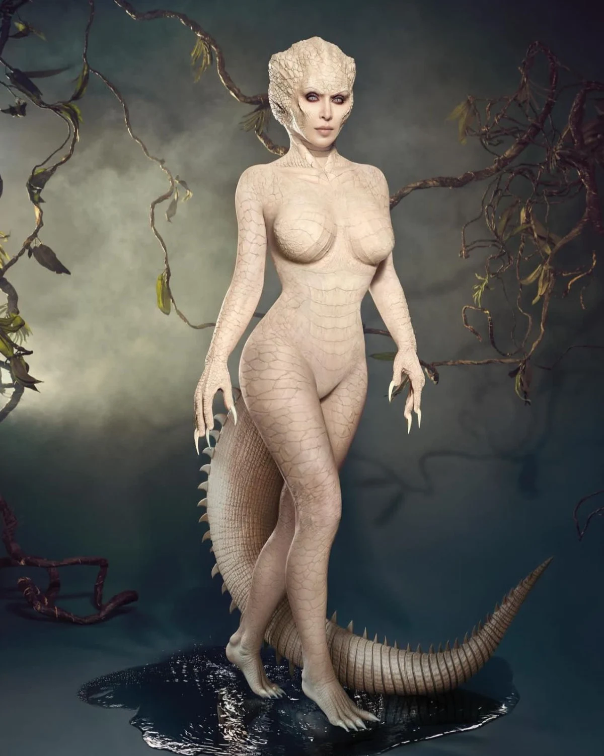 Kim Kardashian Albino Timsah1