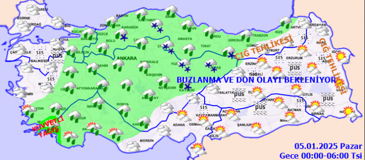 Meteoroloji'den Kar, Sağanak Ve Buzlanma Uyarısı